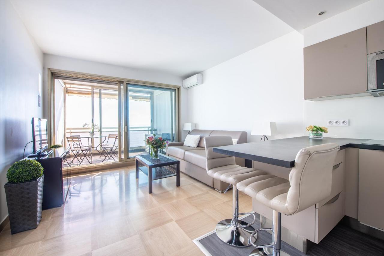 Sea Front - Panoramic Sea View Studio With Terrace Ницца Экстерьер фото